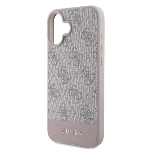 Guess PU 4G Stripe tok iPhone 16 készülékhez rózsaszín
