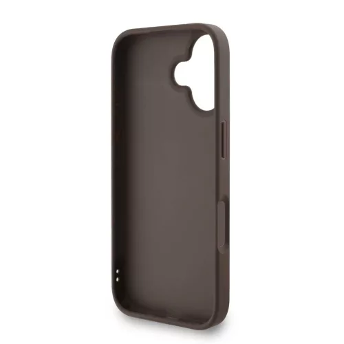 Guess PU 4G Metal Logo Strap tok iPhone 16 készülékhez barna