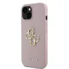 Guess PU Grained 4G Metal Logo tok iPhone 15 készülékhez rózsaszín