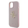 Guess PU Grained 4G Metal Logo tok iPhone 15 készülékhez rózsaszín