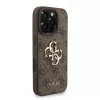 Guess PU 4G Metal Logo Strap tok iPhone 16 Pro Max készülékhez barna