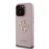 Guess PU Grained 4G Metal Logo tok iPhone 15 Pro készülékhez – rózsaszín