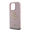 Guess PU Grained 4G Metal Logo tok iPhone 15 Pro készülékhez – rózsaszín