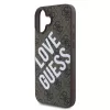 Guess PU bőr 4G Big Love Logo MagSafe tok iPhone 16 készülékhez barna