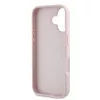 Guess PU barázdált 4G Metal Logo tok iPhone 16 készülékhez rózsaszín