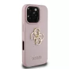 Guess PU Grained 4G Metal Logo tok iPhone 16 Pro készülékhez rózsaszín
