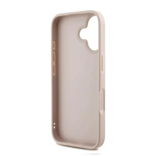 Guess PU 4G fém logós pántos tok iPhone 16 készülékhez – rózsaszín