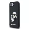 Karl Lagerfeld 3D Rubber Karl and Choupette Tok iPhone 16e/17e készülékhez fekete