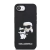 Karl Lagerfeld 3D Rubber Karl and Choupette Tok iPhone 16e/17e készülékhez fekete