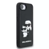 Karl Lagerfeld 3D Rubber Karl and Choupette Tok iPhone 16e/17e készülékhez fekete