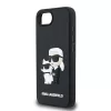 Karl Lagerfeld 3D Rubber Karl and Choupette Tok iPhone 16e/17e készülékhez fekete