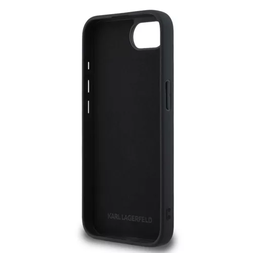 Karl Lagerfeld 3D Rubber Karl and Choupette Tok iPhone 16e/17e készülékhez fekete