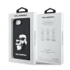 Karl Lagerfeld 3D Rubber Karl and Choupette Tok iPhone 16e/17e készülékhez fekete