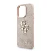 Guess PU 4G Metal Logo Strap tok iPhone 16 Pro készülékhez rózsaszín