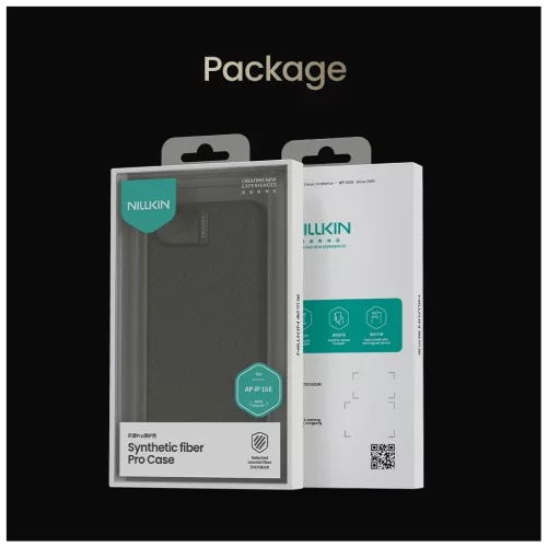 Nillkin Synthetic Fiber PRO Magnetic Hard Case for Apple iPhone 16e/17e készülékhez fekete