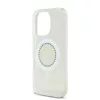 Guess IML Rhinestones Ring MagSafe tok iPhone 16 Pro Max készülékhez fehér