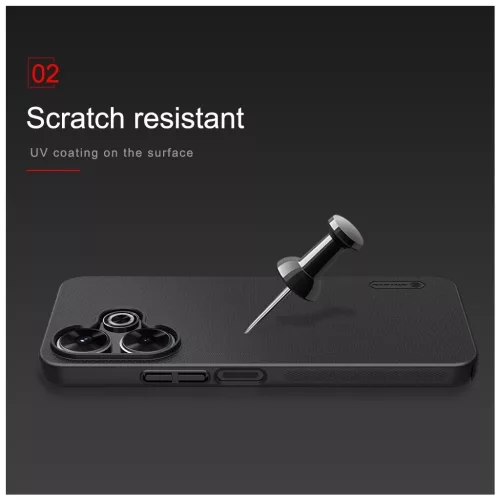 Nillkin Super Frosted hátsó tok Xiaomi Redmi 13 4G/Poco M6 4G készülékhez fekete