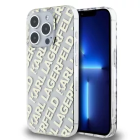   Karl Lagerfeld IML Electroplated Repeated Logo tok iPhone 15 Pro készülékhez arany