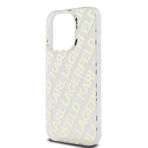 Karl Lagerfeld IML Electroplated Repeated Logo tok iPhone 15 Pro készülékhez arany