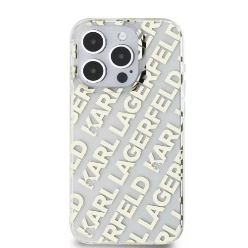 Karl Lagerfeld IML Electroplated Repeated Logo tok iPhone 15 Pro Max készülékhez arany