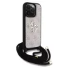 Guess PU 4G Metal Logo Crossbody Strap tok iPhone 15 Pro Max készülékhez rózsaszín