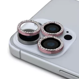  Guess Fixed Glliter védő lencse iPhone 16 Pro/16 Pro Max készülékhez rózsaszín