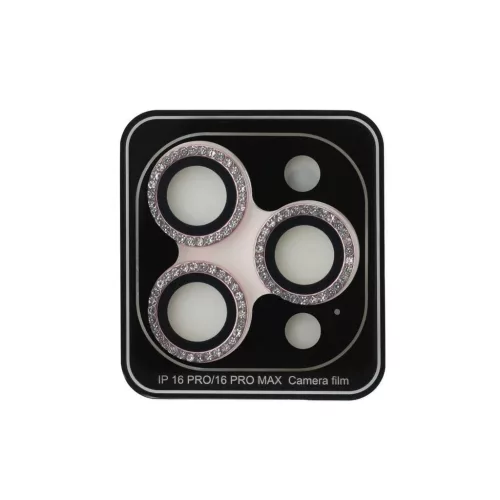 Guess Fixed Glliter védő lencse iPhone 16 Pro/16 Pro Max készülékhez rózsaszín