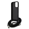 Guess PU 4G Metal Logo Crossbody Strap tok iPhone 16 készülékhez barna