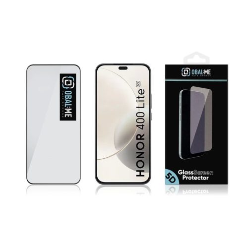 OBAL:ME 5D üveg kijelzővédő Honor 400 Lite készülékhez fekete