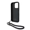 BMW Leather Signature and Strap tok iPhone 16 Pro készülékhez fekete