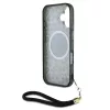 Guess IML Leopard Triangle Logo Strap MagSafe tok iPhone 16 készülékhez barna