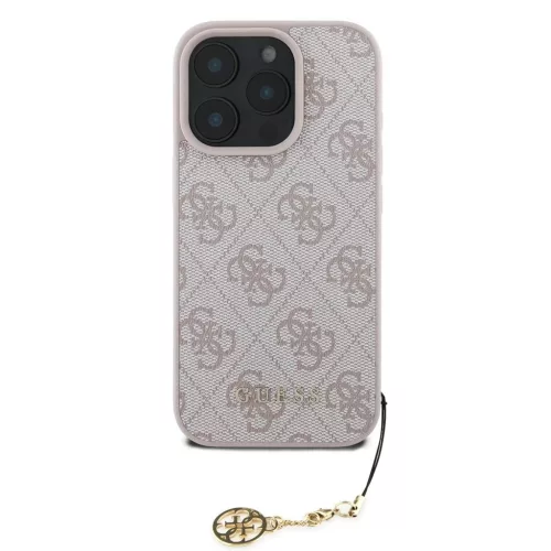 Guess 4G Charm tok iPhone 16 Pro készülékhez Tone on Tone rózsaszín