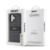DKNY PU Leather Repeat Pattern Tonal Stripe tok iPhone 16 készülékhez fekete