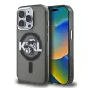 Karl Lagerfeld IML Glitter Karl and Choupette Sketch MagSafe tok iPhone 15 Pro készülékhez fekete