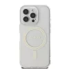 Guess IML Glitter Ring MagSafe tok iPhone 16 Pro Max készülékhez átlátszó