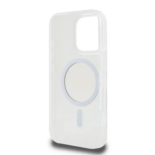 Guess IML Glitter Ring MagSafe tok iPhone 16 Pro Max készülékhez átlátszó