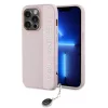Karl Lagerfeld PU Saffiano Rhinestone Charm tok iPhone 14 Pro Max készülékhez rózsaszín