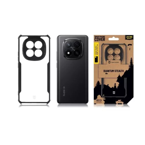 Tactical Quantum Stealth tok Xiaomi Redmi Note 14 Pro+ 5G készülékhez, átlátszó/fekete