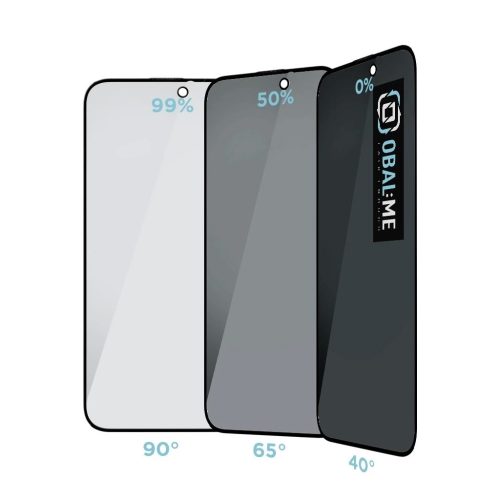 OBAL:ME Privacy 5D üveg kijelzővédő Apple iPhone 15 Plus/16 Plus készülékhez fekete