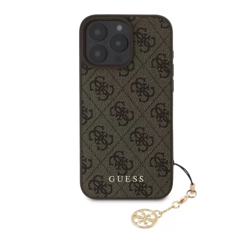 Guess 4G Charm tok iPhone 16 Pro Max készülékhez Tone on Tone barna