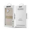 DKNY PU Leather Repeat Pattern Tonal Stripe tok iPhone 16 Plus készülékhez rózsaszín