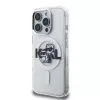 Karl Lagerfeld IML Glitter Karl and Choupette Sketch MagSafe tok iPhone 16 Pro készülékhez átlátszó