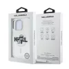 Karl Lagerfeld IML Glitter Karl and Choupette Sketch MagSafe tok iPhone 16 Pro készülékhez átlátszó