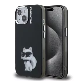   Karl Lagerfeld IML Aquarelle Choupette tok iPhone 15 készülékhez fekete