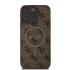 Guess PU bőr 4G Colored Ring MagSafe tok iPhone 16 Pro készülékhez barna