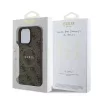 Guess PU bőr 4G Colored Ring MagSafe tok iPhone 16 Pro készülékhez barna