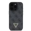 Guess PU 4G Strass Triangle Metal Logo tok iPhone 16 Pro készülékhez fekete