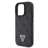 Guess PU 4G Strass Triangle Metal Logo tok iPhone 16 Pro készülékhez fekete