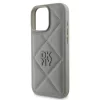 DKNY PU bőr Quilted Stack Logo tok iPhone 16 Pro készülékhez szürke