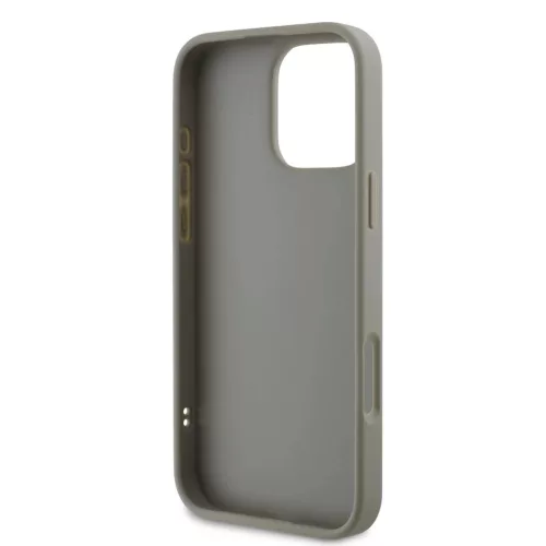 DKNY PU bőr Quilted Stack Logo tok iPhone 16 Pro készülékhez szürke